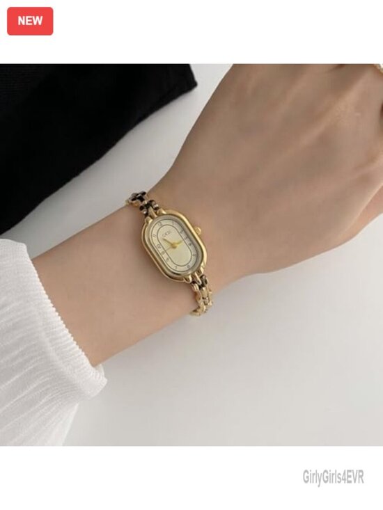 Vintage Oval Dress Watch Quartz Movement Stainless Steel Band Water Resistant main image 4